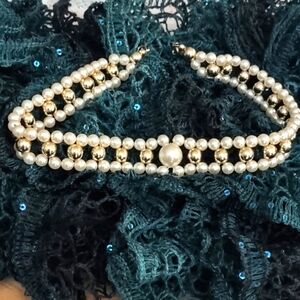 Woven Pearl Choker Necklace